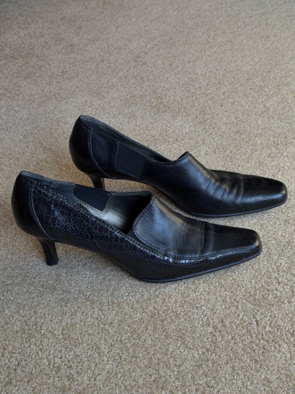 Ingledew’s Roberto Capucci Collection – Black Slip-on Dress Shoes – Size 10AAAA